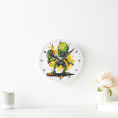 Paddle to the Mothership Pickleball  ラウンド壁時計 (ホーム)