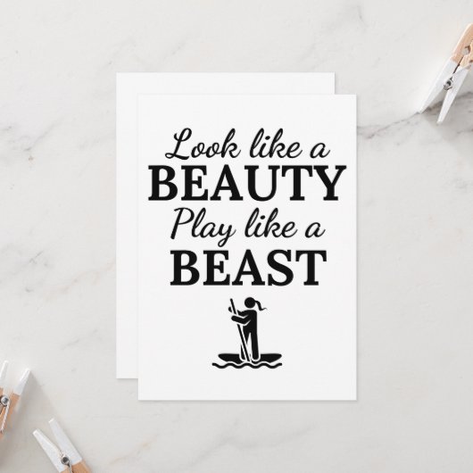 Paddleboard: Look like a beauty play like a beast. カード (正面/裏面インサイチュ)