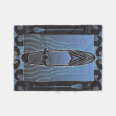 Paddleboarderを立てて下さい フリースブランケット (正面(横))