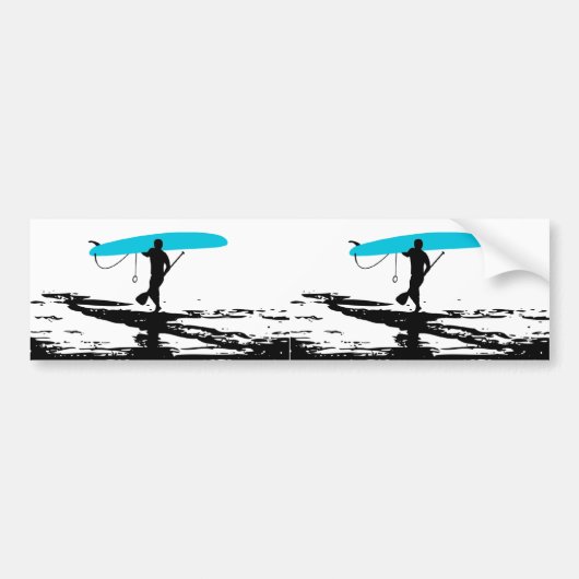 Paddleboardingの会議を上の立てて下さい(2つ) バンパーステッカー (正面)