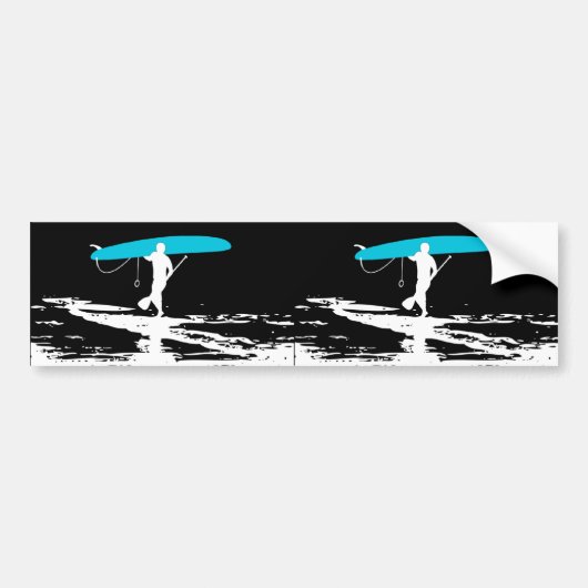 Paddleboardingの会議を上の立てて下さい(blkの上の2つ) バンパーステッカー (正面)