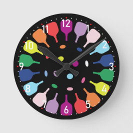 Paddlepalooza O’Clock ピックルボール ラウンド壁時計