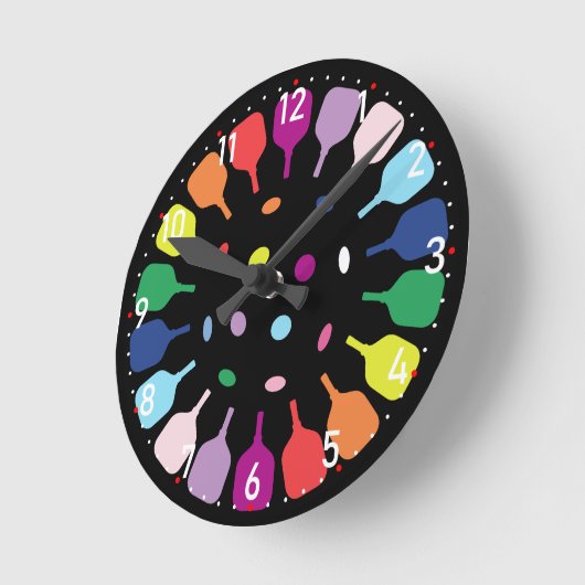 Paddlepalooza O’Clock Pickleball  ラウンド壁時計 (傾斜)