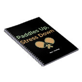  Paddles Up Stress Down Retro Sport Aesthetic ノートブック (右側)