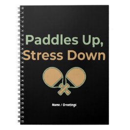  Paddles Up Stress Down Retro Sport Aesthetic ノートブック