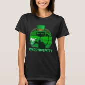 #PaddyNotPatty St Patrick's Cat-Green Beer Drinkin Tシャツ (正面)