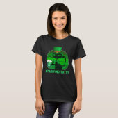 #PaddyNotPatty St Patrick's Cat-Green Beer Drinkin Tシャツ (正面フル)