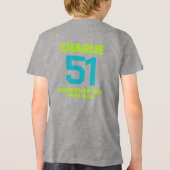 👽Padel Behold—the “Lil’ Smashonaut Supreme” Kids トライブレンドＴシャツ (裏面)