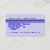 Padel Business Card-Sleek Padel Style–Blue Lilac 名刺 (正面)