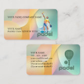 Padel Business Card - Vibrant Padel Style 2 名刺 (正面/裏面)