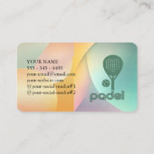 Padel Business Card - Vibrant Padel Style 2 名刺 (裏面)