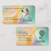 Padel Business Card - Vibrant Padel Style 3 名刺 (正面/裏面)