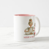Padel Christmas Mug – A Holiday Padel Angel ツートーンマグカップ (正面右)