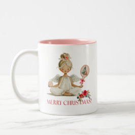 Padel Christmas Mug – A Holiday Padel Angel ツートーンマグカップ