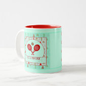 Padel Christmas Mug – A Padel Retro Christmas ツートーンマグカップ (正面左)