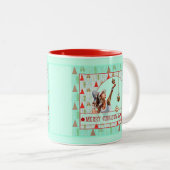 PADEL CHRISTMAS MUG - PADEL RETRO CHRISTMAS ツートーンマグカップ (正面右)