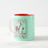 PADEL CHRISTMAS MUG - PADEL RETRO CHRISTMAS ツートーンマグカップ (正面左)