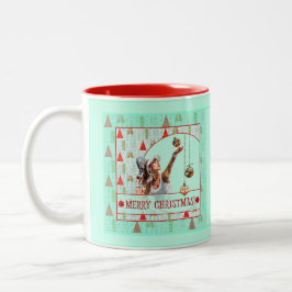 PADEL CHRISTMAS MUG - PADEL RETRO CHRISTMAS ツートーンマグカップ