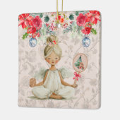 Padel Christmas Ornament – A Holiday Padel Angel セラミックオーナメント (左)