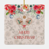 Padel Christmas Ornament – A Holiday Padel Angel セラミックオーナメント (裏面)