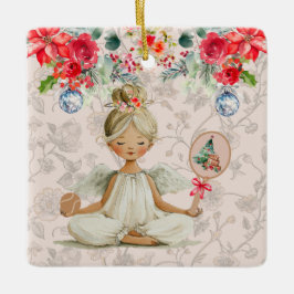 Padel Christmas Ornament – A Holiday Padel Angel セラミックオーナメント