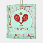 Padel Christmas Ornament – A Padel Retro Christmas セラミックオーナメント (左)
