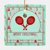 Padel Christmas Ornament – A Padel Retro Christmas セラミックオーナメント (裏面)