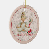 Padel Christmas Ornament – Dainty Padel Angel セラミックオーナメント (右)