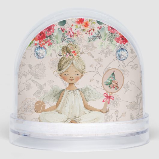 Padel Christmas Snow Globe – A Holiday Padel Angel (正面)