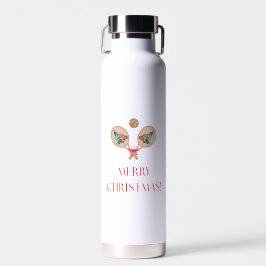Padel Christmas Water Bottle - Festive Padel Motif ウォーターボトル