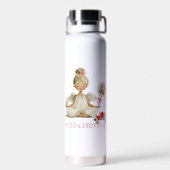 Padel Christmas Water Bottle – Padel Holiday Angel ウォーターボトル (背面)