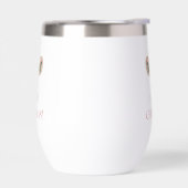 Padel Christmas Wine Tumbler – Festive Padel Motif (左面)
