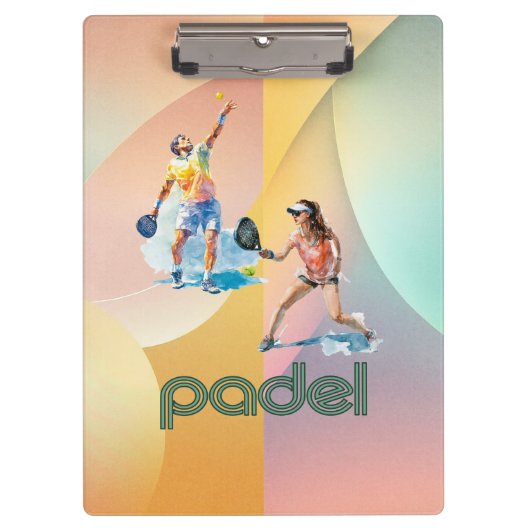 Padel Clipboard – Vibrant Padel Style クリップボード (正面)