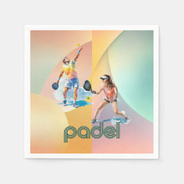 Padel Cocktail Napkin – The Vibrant Padel Style スタンダードカクテルナプキン