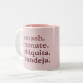 Padel Coffee Mug-Personalize Word Vibes Dusty Rose ツートーンマグカップ (正面左)