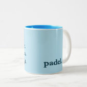 Padel Coffee Mug-Personalize Word Vibes Sky Blue ツートーンマグカップ (正面右)