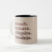 Padel Coffee Mug-Personalize Word Vibes Taupe ツートーンマグカップ (正面左)