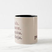 Padel Coffee Mug-Personalize Word Vibes Taupe ツートーンマグカップ (中央)