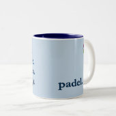 PADEL COFFEE MUG – WORD VIBES – AZURE BLUE ツートーンマグカップ (正面右)
