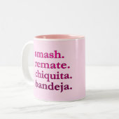PADEL COFFEE MUG – WORD VIBES – BRIGHT LIGHT PINKS ツートーンマグカップ (正面左)