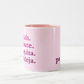 PADEL COFFEE MUG – WORD VIBES – BRIGHT LIGHT PINKS ツートーンマグカップ (中央)