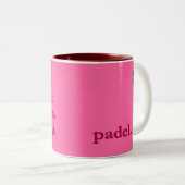 PADEL COFFEE MUG – WORD VIBES – CHERRY PINKS ツートーンマグカップ (正面右)