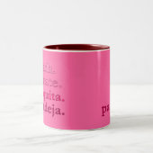 PADEL COFFEE MUG – WORD VIBES – CHERRY PINKS ツートーンマグカップ (中央)