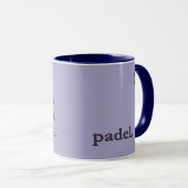 PADEL COFFEE MUG – WORD VIBES - GREY BLUE TONES マグカップ (正面右)