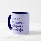 PADEL COFFEE MUG – WORD VIBES LILAC & PURPLES マグカップ (正面左)
