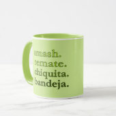 PADEL COFFEE MUG – WORD VIBES – LIME GREEN マグカップ (正面左)