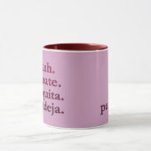 PADEL COFFEE MUG – WORD VIBES - MAROONS & RED マグカップ (中央)