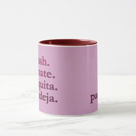 PADEL COFFEE MUG – WORD VIBES - MAROONS & RED マグカップ (中央)