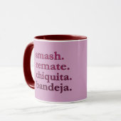 PADEL COFFEE MUG – WORD VIBES - MAROONS & RED マグカップ (正面左)