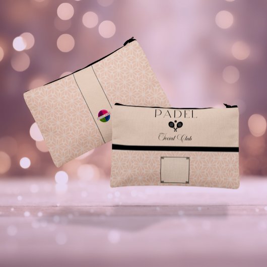 Padel Cosmetic Bag - Social Club Beige Black アクセサリーポーチ
